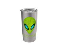 Los seres humanos no son un verdadero extraterrestre cabeza ciencia ficción espacio OVNI Vaso térmico de acero inoxidable de doble pared