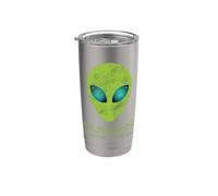 Los seres humanos no son un verdadero extraterrestre cabeza ciencia ficción espacio OVNI Vaso térmico de acero inoxidable de doble pared