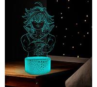 Los siete pecados mortales luz de noche 3D ilusión lámpara 7 cambio de color lámpara con control remoto inteligente táctil LED noche luz para dormitorio decoración lámpara de mesa regalo de cumpleaños