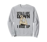Los signos vitales han bajado, me levanto. Motivación de enfermera. Sudadera