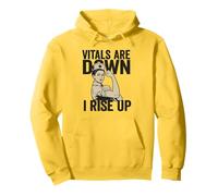 Los signos vitales han bajado, me levanto. Motivación de enfermera. Sudadera con Capucha