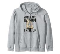 Los signos vitales han bajado, me levanto. Motivación de enfermera. Sudadera con Capucha