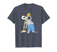 Los Simpson: Homer Skeleton Beer Treehouse of Horror Camiseta, Hombre, Azul Jaspeado, S