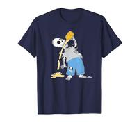 Los Simpson: Homer Skeleton Beer Treehouse of Horror Camiseta, Hombre, Azul Marino, L