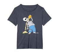 Los Simpson: Homer Skeleton Beer Treehouse of Horror Camiseta, Mujer Tallas Grandes, Azul Jaspeado, 2XL Grande