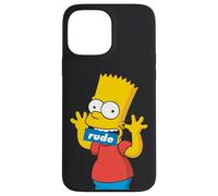 Los Simpsons Bart Simpson Boca grosera Negro Carcasa para iPhone 13 Pro Max