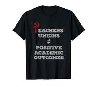 Los sindicatos de Maestros no Son positivos Resultados académicos Vintage Camiseta gráfica económica, Hombre, Negro, L