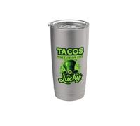 Los tacos hacen que todos los días se sientan afortunados Día de San Patr Vaso térmico de acero inoxidable de doble pared