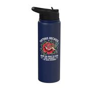 Los tatuajes porque ser adulto es difícil merecen tener pegatinas Stainless Steel Insulated Water Bottle