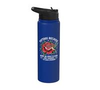 Los tatuajes porque ser adulto es difícil merecen tener pegatinas Stainless Steel Insulated Water Bottle