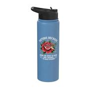 Los tatuajes porque ser adulto es difícil merecen tener pegatinas Stainless Steel Insulated Water Bottle