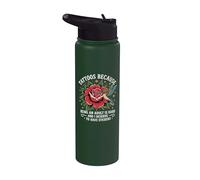 Los tatuajes porque ser adulto es difícil merecen tener pegatinas Stainless Steel Insulated Water Bottle