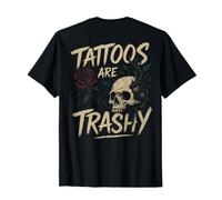 Los Tatuajes Son Basura Gracioso Vintage cráneo Amantes del Tatuaje Camiseta
