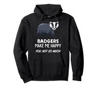 Los tejones me Hacen Feliz - Funny Badger Sudadera con Capucha