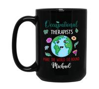 Los Terapeutas Ocupacionales Hacen El Mundo Tazón Cerámica Tazas Té Graciosa Tazón De Café Regalos Divertidos Para Familiares Amigos Novios 330ml