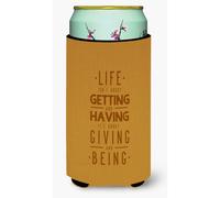 """"Los tesoros de Caroline: La vida es dar y ser un ni o alto, aislante para bebidas, multicolor""""