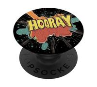 Los tiempos alegres comienzan con este emblema de discurso de hurra PopSockets PopGrip Adhesivo