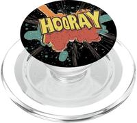 Los tiempos alegres comienzan con este emblema de discurso de hurra PopSockets PopGrip para MagSafe