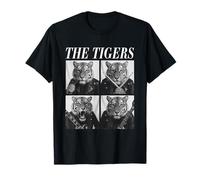 Los Tigres Rockers Animales Gracioso Música Rock Emo Punk Banda Camiseta