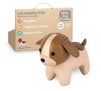 Los Tiny Friends de Little Big Friends | Sonajeros para bebé | Animales blanditos | Fáciles de limpiar | Decoración para habitación de bebé | El perro Adrián