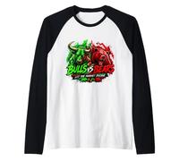 Los toros vs los Osos Permiten Que el Mercado decida la Ropa Comercial, Forex Camiseta Manga Raglan