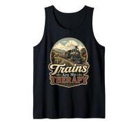 Los Trenes Son mi Amante del Tren de Terapia Camiseta sin Mangas
