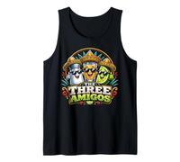 Los Tres Amigos Sal, Lima y Tequila Divertida Fiesta de Beber Camiseta sin Mangas