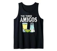Los Tres Amigos Tequila Limón Sal Humor Camiseta sin Mangas