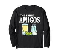 Los Tres Amigos Tequila Limón Sal Humor Manga Larga