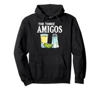 Los Tres Amigos Tequila Limón Sal Humor Sudadera con Capucha