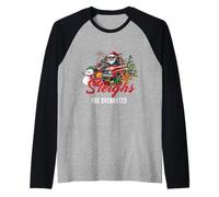 Los trineos están sobrevalorados Classic Muscle Car Santa Entusiasta Camiseta Manga Raglan