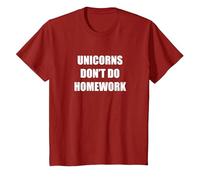 Los Unicornios no Hacen la Tarea Camiseta, Niños, Arándano, 2 años