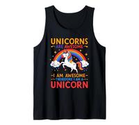 Los Unicornios Son un Impresionante y Divertido diseño Retro de arcoíris Camiseta sin Mangas