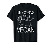 Los Unicornios Son Veganos Humor Fantasía Verde Camiseta