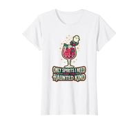 Los únicos licores Que Necesito Son Drink Hau Spooky Cocktail Halloween Camiseta gráfica económica, Mujer, Blanco, M