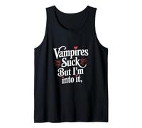Los vampiros chupan pero estoy en él Halloween Camiseta sin Mangas