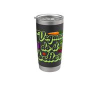 Los veganos lo hacen mejor estilo de vida a base de plantas Dieta vegana orgánica Vaso térmico de acero inoxidable de doble pared
