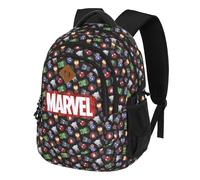 Los Vengadores Chibi-Mochila Running Plus, Negro, 34 x 46 cm, Capacidad 32 L