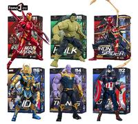 Los Vengadores Original Fondjoy Iron Man MK50 Iron Spider Thor Thanos Hulk figura de acción modelo colección de figuras móviles juguete para niños Captain America