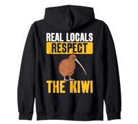 Los Verdaderos lugareños respetan el pájaro Kiwi de Nueva Zelanda Sudadera con Capucha