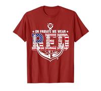 Los viernes llevamos las tropas del viernes rojo bandera militar de EE. UU Camiseta