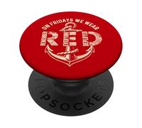 Los Viernes vestimos de Rojo Recuerda Que Todos desplegados PopSockets PopGrip Adhesivo