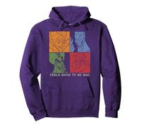 Los villanos de Disney se sienten bien siendo malos paneles Sudadera con Capucha, Unisex para adultos, Morado, L