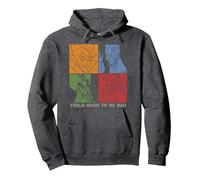 Los villanos de Disney se sienten bien siendo malos paneles Sudadera con Capucha, Unisex para adultos, Jaspeado Oscuro, XXL