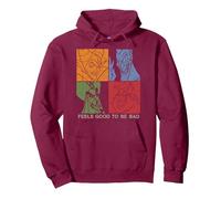 Los villanos de Disney se sienten bien siendo malos paneles Sudadera con Capucha, Unisex para adultos, Granate, M