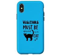 Los visitantes de Gatos Deben ser aprobados por Cat Snooty Fun Carcasa para iPhone X/XS