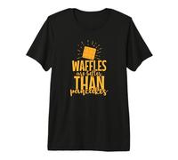 Los Waffles Son Mejores Que los panqueques pastelería Camiseta Premium