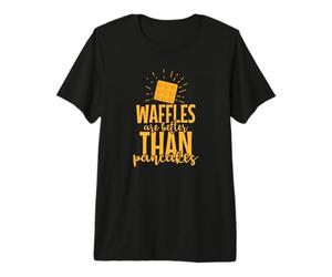 Los Waffles Son Mejores Que los panqueques pastelería Camiseta Premium