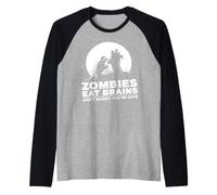 Los Zom omen Cerebros Camiseta Manga Raglan