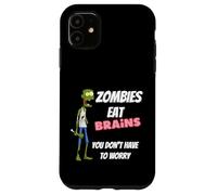 Los Zombis comen Cerebros - Humor de Halloween Carcasa para iPhone 11